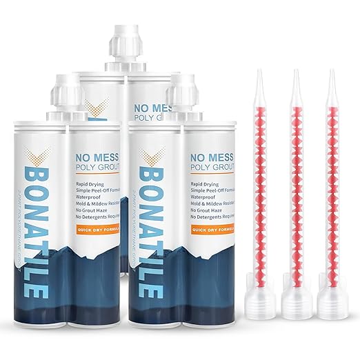 3Pack Epoxy Grout Bright Porcelain White, Dual Tubes Waterproof Tile Grout 19oz 400ml, Restore Tile Grout Line for Shower Bathroom Wet Room Kitchen, Caulk Gun NOT Included