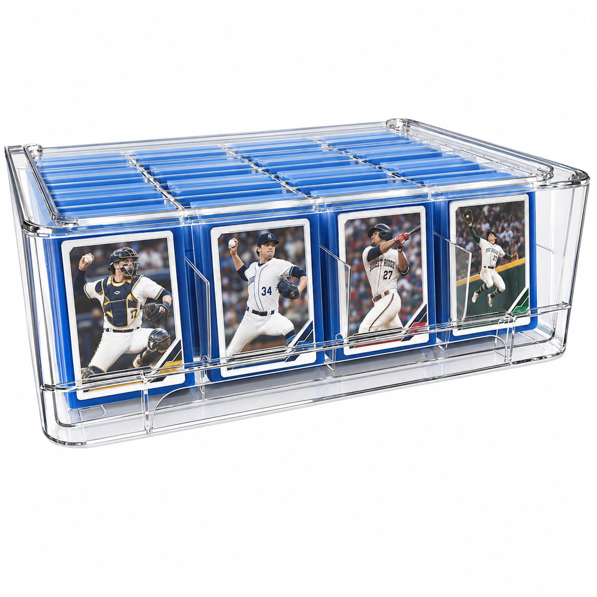 Toploader Storage Box, Clear Stackable Drawer Trading Card - Image 1
