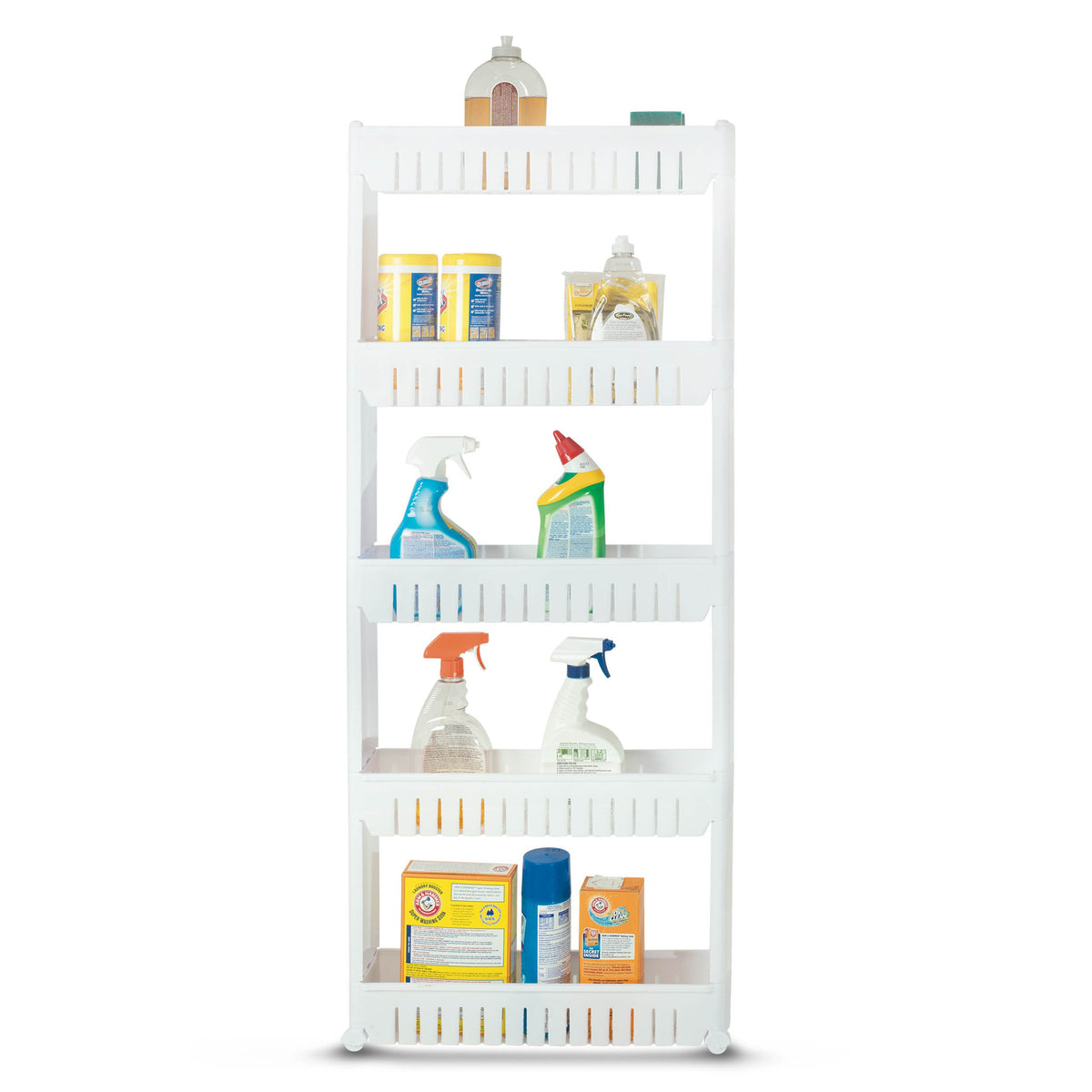 Bathroom and Kitchen Slim Storage Cart - Slide Out Shelf Storage - Image 1
