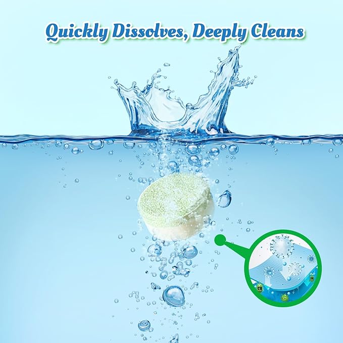 Laundry Detergent Sheets Fresh Linen 240 Loads & Garbage Disposal Cleaner Tablets Mint 24 Pack