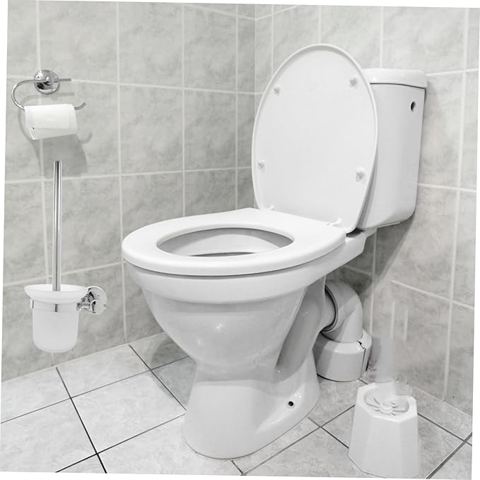 Elegant Stainless Steel Toilet Brush Holder Wall-Mounted Long Handle Bathroom Accessory