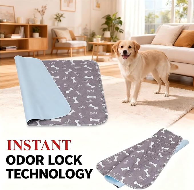 Puppy Pads with pheromones, 2026 Upgraded Washable Puppy Pads for Dogs & Cats, Pee Pad - Leak & Odor Waterproof, Non-Slip Base, Easy to Clean & Reusable (White, M: 27.6" × 31.5")