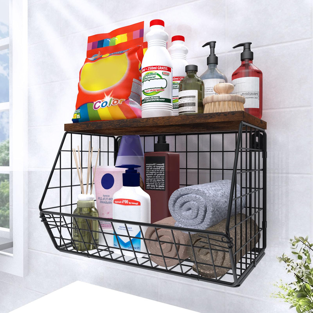 MSJGA Laundry Room Shelves, Wall Mounted Storage Bas | All Products - Image 1