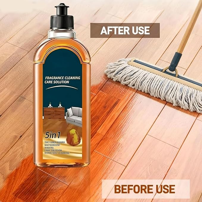 5-in-1 Hardwood Floor Cleaner, 2026 multi surface cleaner, 100 ml/3.38 oz Concentrated Multi Surface Cleaning Solution for Tile, Laminate and Wood, Streak-Free Shine for Kitchen and Bathroom (3pcs)