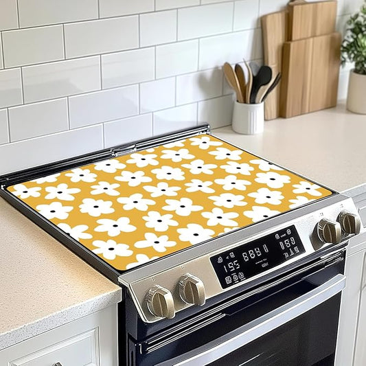 Decorative Electric Stove Top Covers, Heat Resistant Silicone Stove Cover Mat, Stove Top Protectors for Electric Flat Glass Stoves, Adds Extra Counter Space for Small Kitchens and Apartments