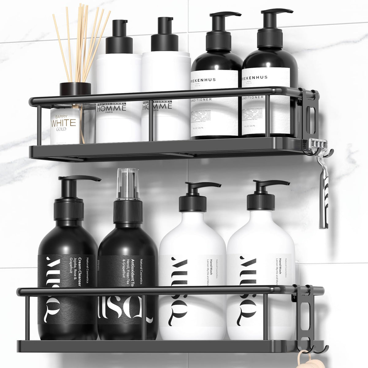 YASONIC Shower Caddy Adhesive, Rustproof Shower Organizer - Image 1