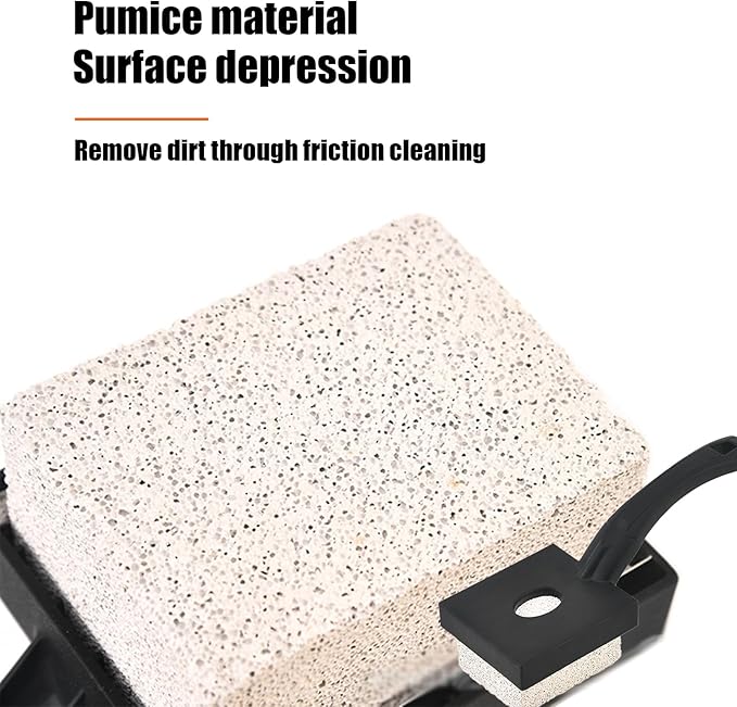 Pumice BBQ Grill Cleaner;Grill Cleaning Bricks Cleaner with Handle;Grill Stone Cleaning Block;BBQ Stone Grill for Grillin;Grill Pumice Stone Cleaner for Outdoor Grill(3 Pack), Black