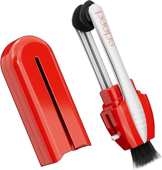 CarbonKlean Peeps Eyeglass Lens Cleaner - Efficient and Durable Carbon Microfiber Technology - Exclusively Used by NASA - 500 Uses (Injected Red)