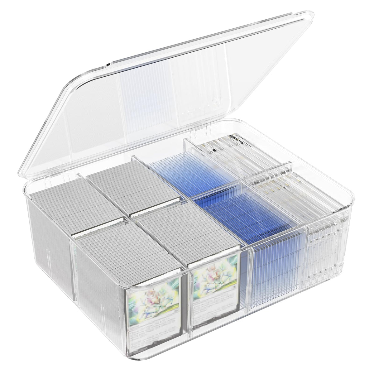 Transparent Plastic Trading Card Storage Box for Loose Cards - Image 1