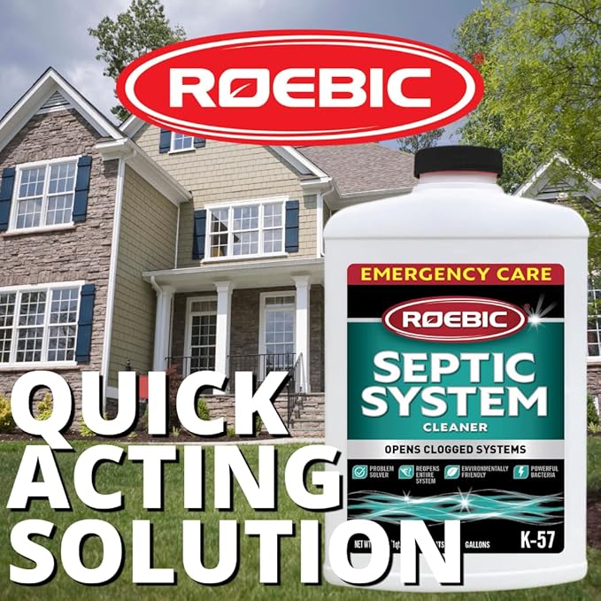 Roebic K-57-Q Septic System Cleaner: 32 Ounces, Cleans and Maintains Septic Systems for Optimal Performance (Pack of 2)
