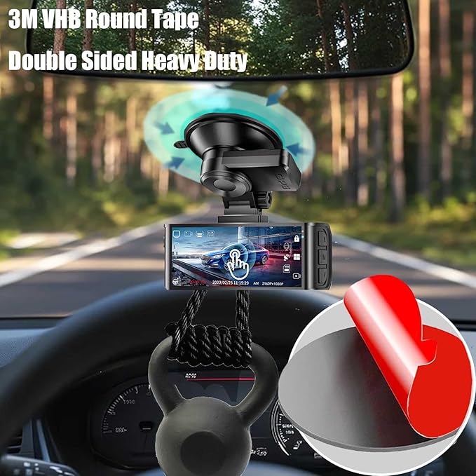 Sticky Adhesive Pads Replacement Mounting Tape, 8pcs 2.83"X1.42" Heat Resistant Sticky Pads, Car Mount Adhesive for Car Magnetic Mount & Ring Holder Base (Rectangular 2.83"x1.42")