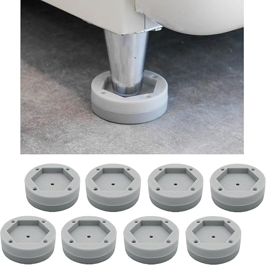 [What'sUp?] Anti Vibration Pads for Washing Machine- Washer Dryer Noise Reduction& Shock Absorbing Rubber Feet - Heavy Duty Anti-Slip Pads for Furniture, Appliances, and Equipment- 8 Pack for Home Use