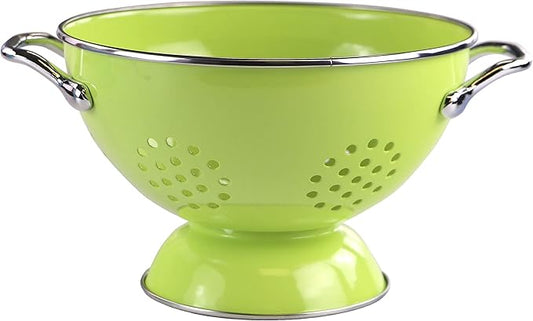 Calypso Basics by Reston Lloyd Powder Coated Enameled Colander, 1.5 Quart, Lime