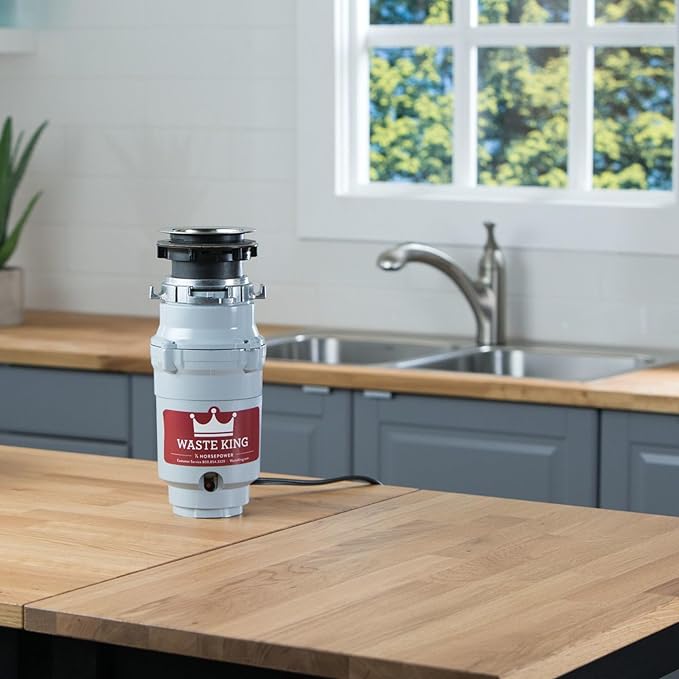 Waste King Garbage Disposal for Kitchen Sink with Power Cord, L-1001