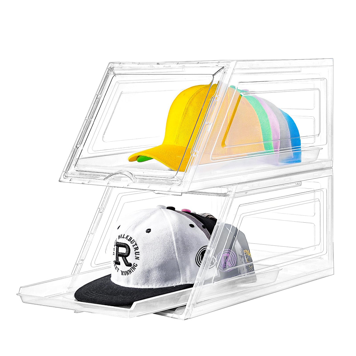 Stackable Clear Hat Organizer for Baseball Caps | Home Organization - Image 1