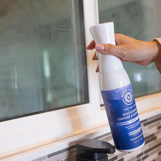 Multi-Surface Cleaner & Degreaser, Home and Kitchen degreasing; Spray for Glass, Countertops, Appliances, and Floors - Eco-Friendly and Non- Toxic Cleaner & Degreaser (Unscented)