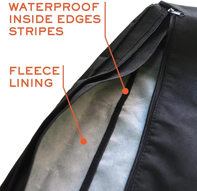 Outdoor TV Cover 60 - 65 inch - WITH ZIPPER, Weatherproof, Waterproof 360 degrees protection, Soft Non Scratch Interior - Black