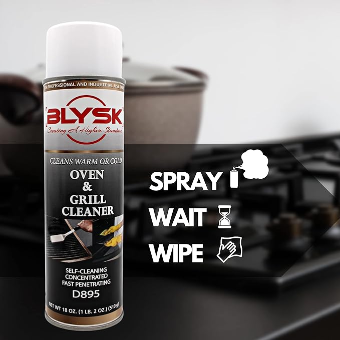 Oven & Grill Cleaner(18oz) heavy duty, fast penetrating, concentrated cleaner, oil & grease remover and all purpose sponge