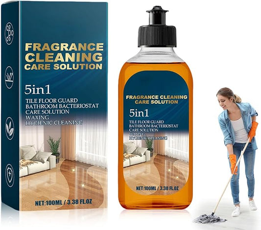 5 in 1 Floor Cleaner, 2026 New Mop Soap for Floor Cleaning, 5 in 1 Fragrance Cleaning Care Solution for Hardwood Floor, Dual-Action Stain and Odor Remover for Mopping Home Kitchen Bathroom (1 Pcs)