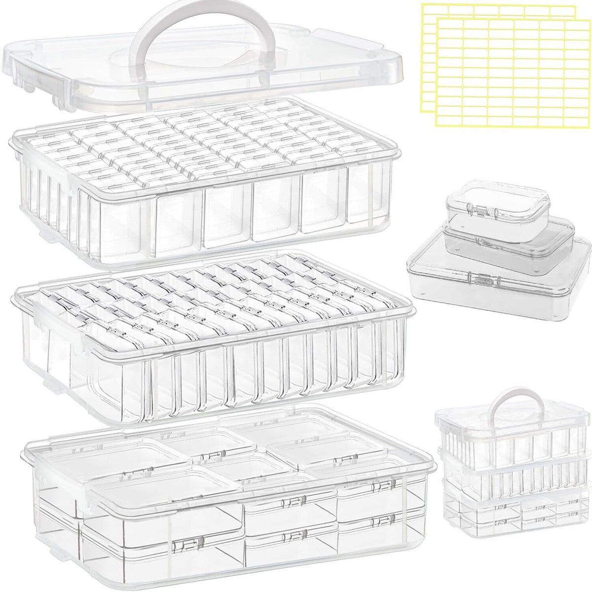 91pcs Bead storage container, 3-Tier bead organizer boxes - Image 1