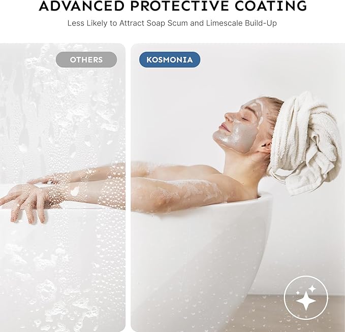 Bathtub Shower Door - 58-60" W×59" H Adjustable Aluminum Frame - 1/4 Tempered Glass - 4 Aluminum Rollers - Sliding Glass Door for Tub