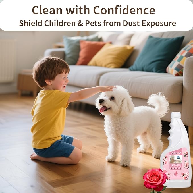 Robot Mop Cleaning Solution Concentrate Compatible with Robot Mops, Wet Dry Vacuums for Roborock, Tineco, Dreame, Narwal, Shark, Bissell Mops, 16.9 FL.oz, Dilution Ratio 1:200, Rose Scent