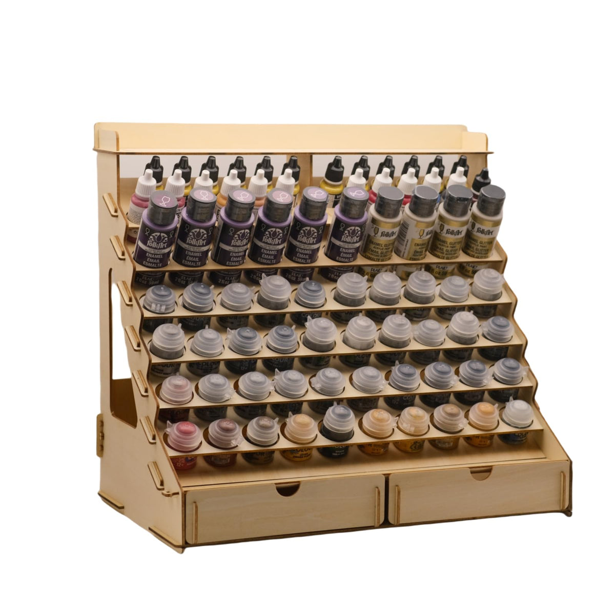 Craft Paint Storage-Modular Paint Organizer - Holds 74 Bottles - Image 1