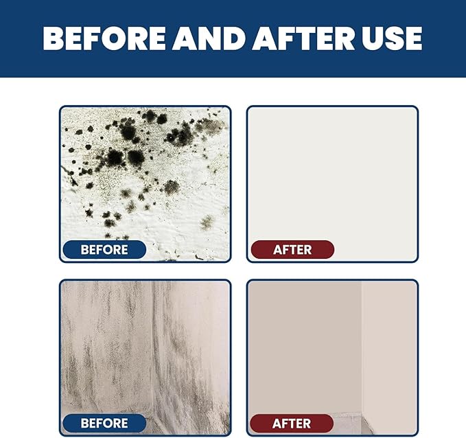 Mould Cleaner Spray Powerful Foam Cleaning Spray, Multi-Surface Fast-Acting Stain Remover for Kitchen, Bathroom, Wall and Tile Cleaning, No Scrubbing Required (3)