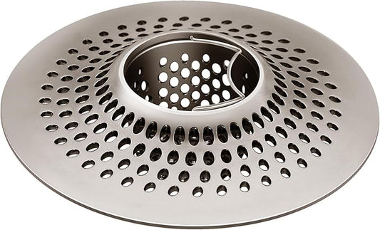 LEKEYE Shower Drain Hair Catcher/Bathroom Drain Cover/Bathtub Drain Strainer/Shower Stall Drain Protector(Brushed Nickel)