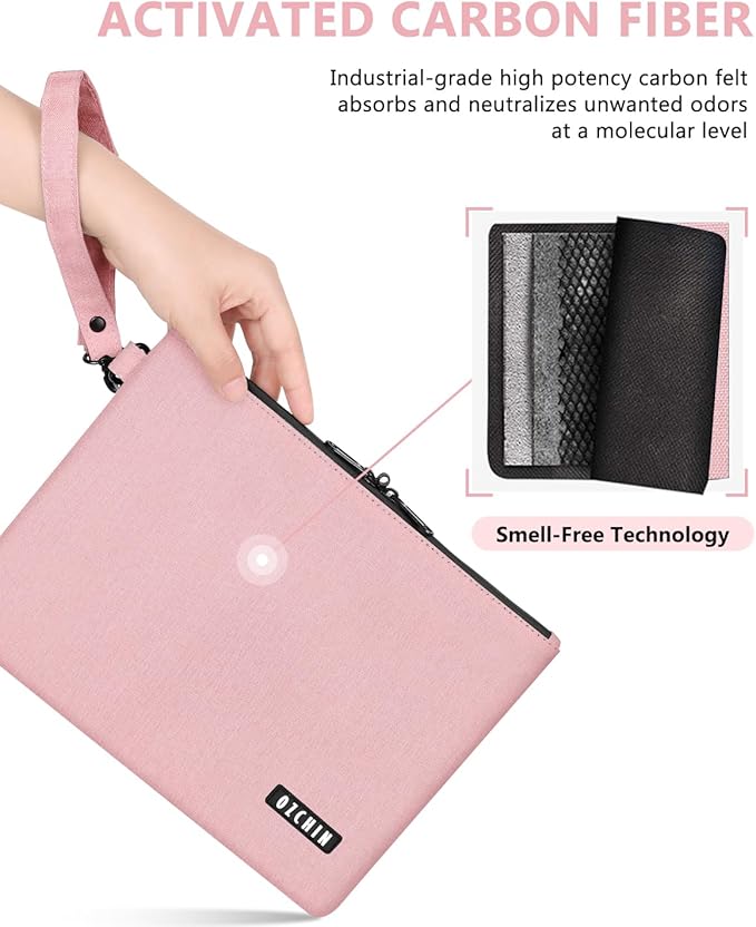 Smell Proof Bag Travel Storage Case Activated Charcoal Pouches Durable Odorless Medicine Organizer