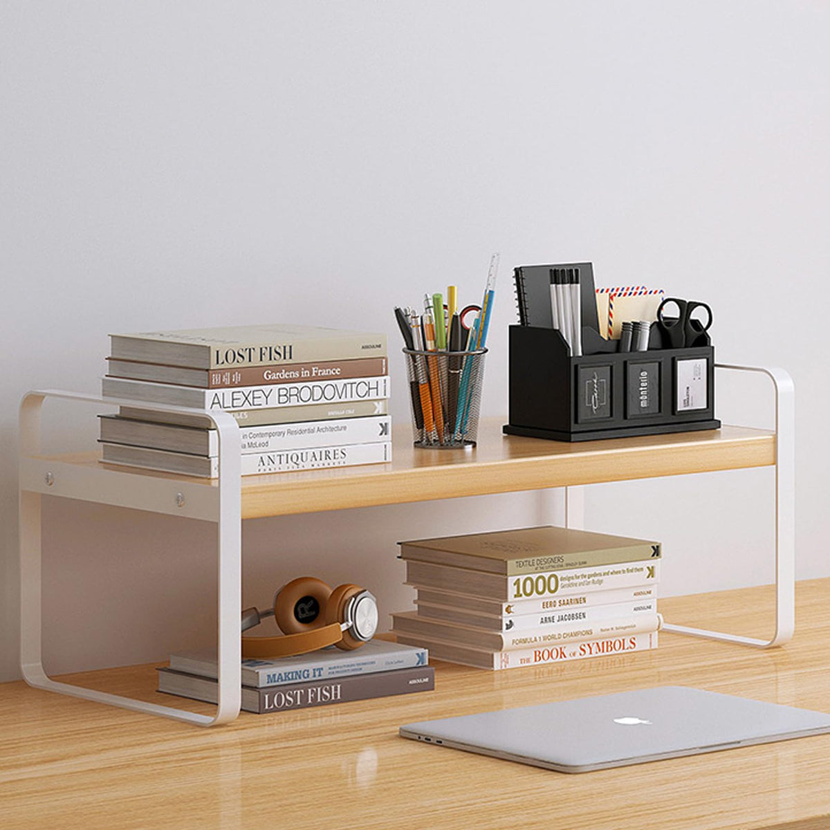 YGYQZ Desk Shelf Organizer for Top of Desk, 1-Tier Desktop - Image 1