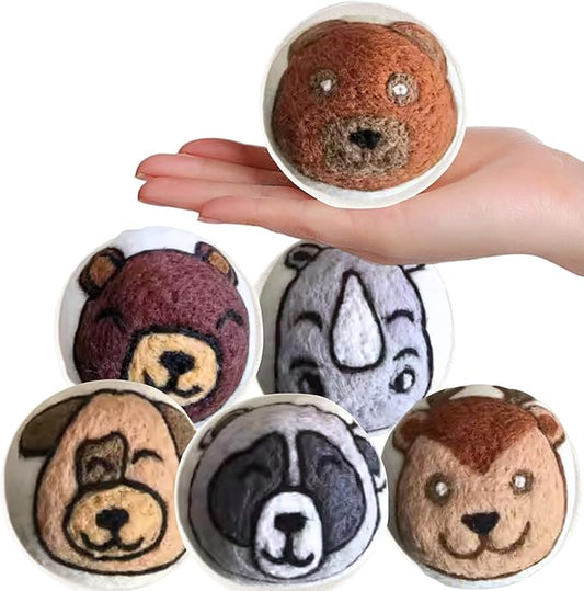 Wool Dryer Balls – 6 XL Organic Wool Balls, Reusable Natural Fabric Softener, Reduce Drying Time, Wrinkles, Static & Laundry Clumping, Eco-Friendly Laundry Balls