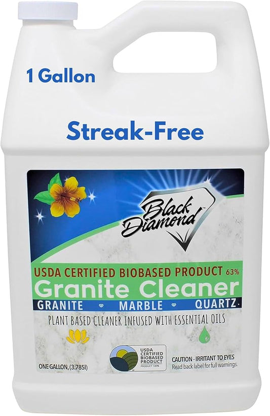 Black Diamond Stoneworks Granite Counter Cleaner: USDA Certified BIOBASED- Safe for Granite and other stone countertops. Safe for food contact formula to keep your countertops looking fresh and clean!