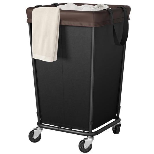160L Laundry Basket with Wheels, 2-section Rolling Laundry Basket - Image 1