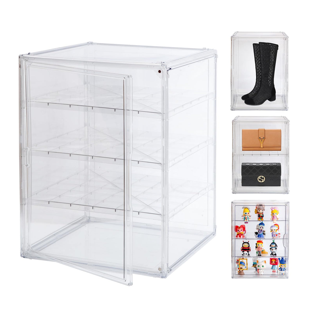 BOHOIDEE 3X-Large 4 Tiers 17.7"X13"X13" Acrylic Disp | All Products - Image 1