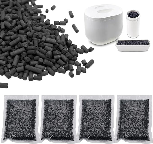 4 Pack Charcoal Refills for Lomi Smart Waste Kitchen Composter, 2.0 Pounds (Activated Charcoal Filters Keep Your Kitchen Smelling Fresh and Odour-Free)