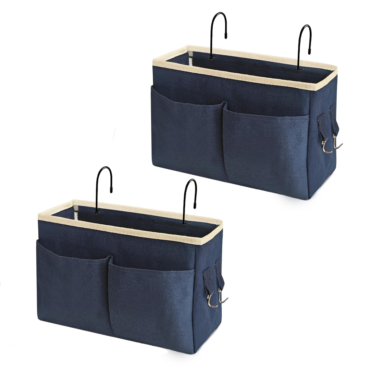Bedside Caddy, Hanging Storage Bag with Hooks for Bunk & - Image 1