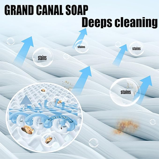 Grand Canal® Soap Bar for Stains, Grand Canal Old Soap with Brush, Underwear Cleaning Soap Bar, All Purpose Stain Cleaner for Clothes, Shoes, Underwear