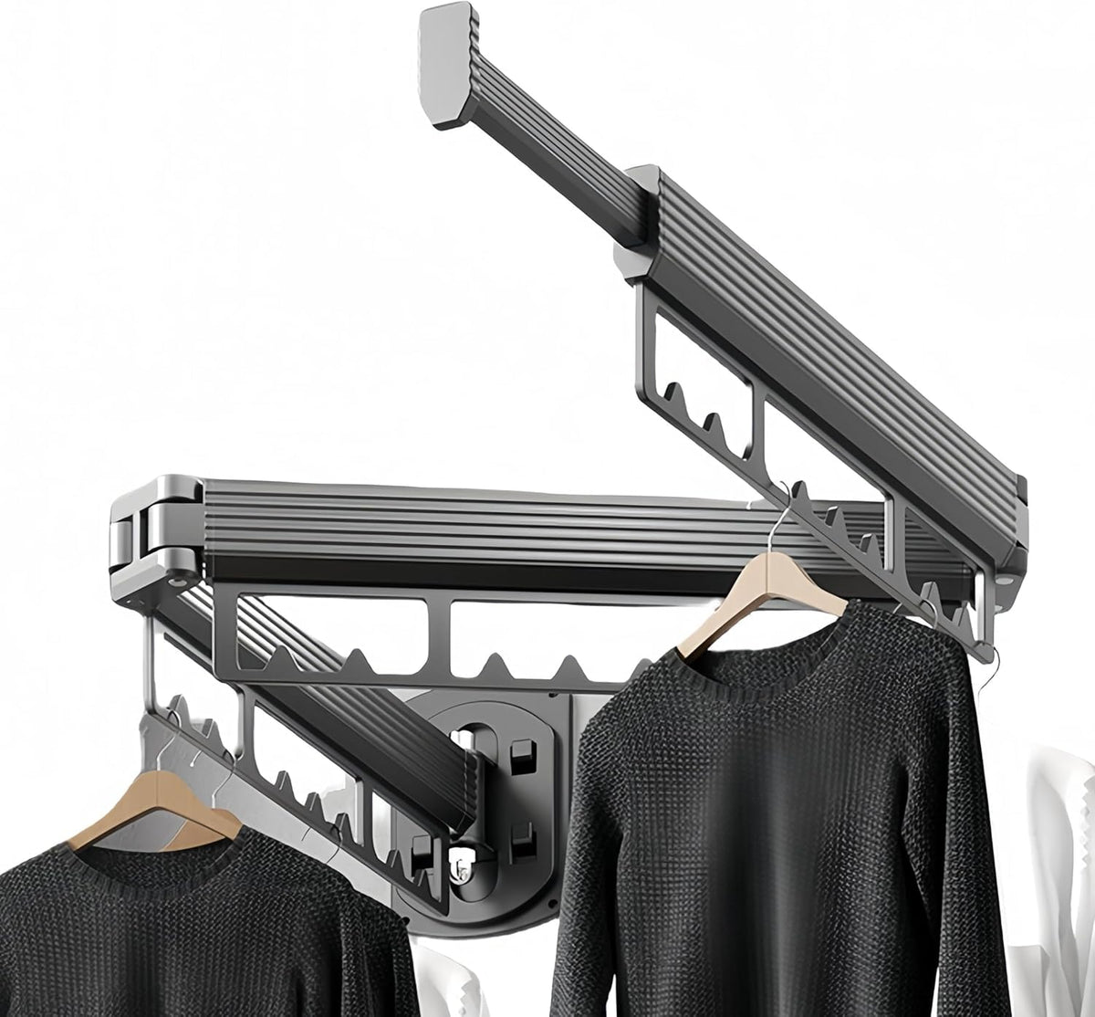 Mounted Wall Drying Rack, Laundry Hanger Dryer Rack - Image 1