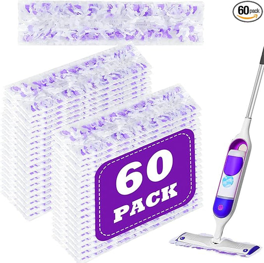 60 Count Power Mop Pads Refills for Swiffer PowerMop Multi-Surface Mopping Pad Disposable Replacement Mop Refill Pads Compatible with Swiffer PowerMop,Safe on All Finished Floors.