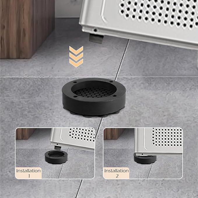 4 Pcs Anti Vibration Pads For Washing Machine, Foot pads with suction cups Prevent Sliding Out, Soundproofing Base for Appliances, Floor Protector