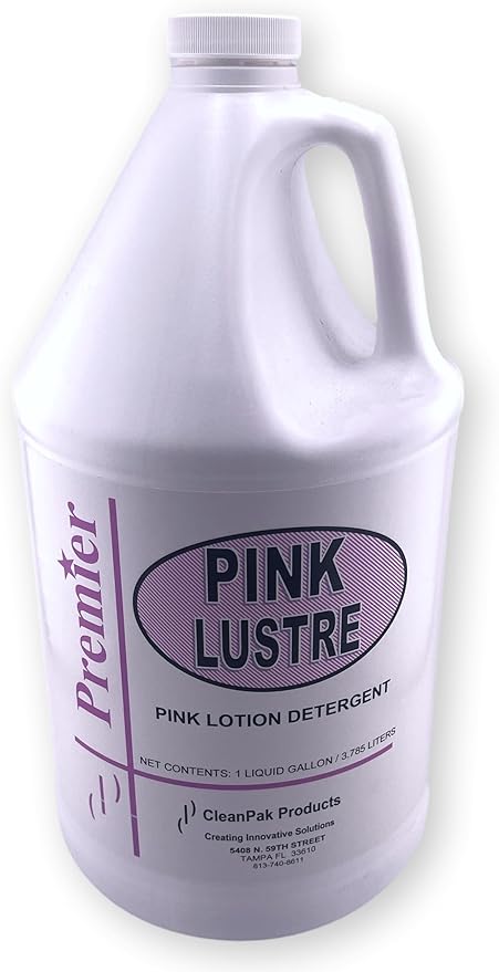 P108 Pink Lustre, 1 Gallon, Pink; Gentle Fragrance; For use in Dishes, Pots, and Pans; Works Great with Hard Waterh Hard Water
