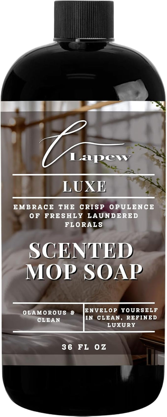 Lapew Luxe Scented Mop Soap - Luxury Floor Cleaner Concentrate for Mopping Tile, Laminate, Vinyl & Hardwood | Streak-Free, Low-Foam | 36 oz