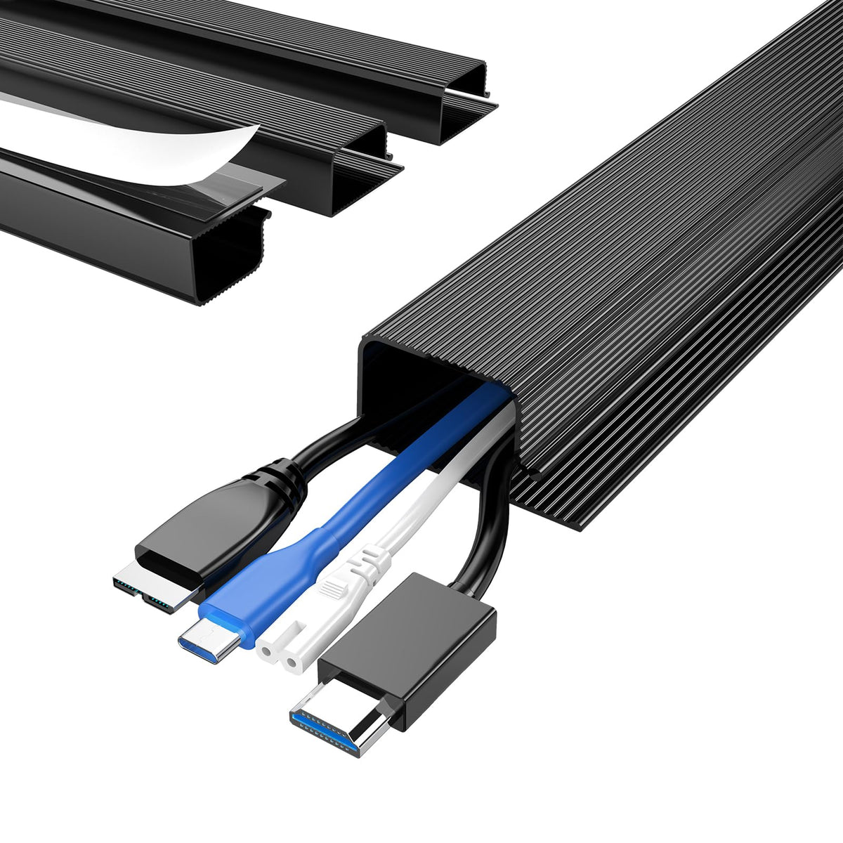 Delamu 4 Pack Cord Organizers for Desks, 62.8in Cable - Image 1