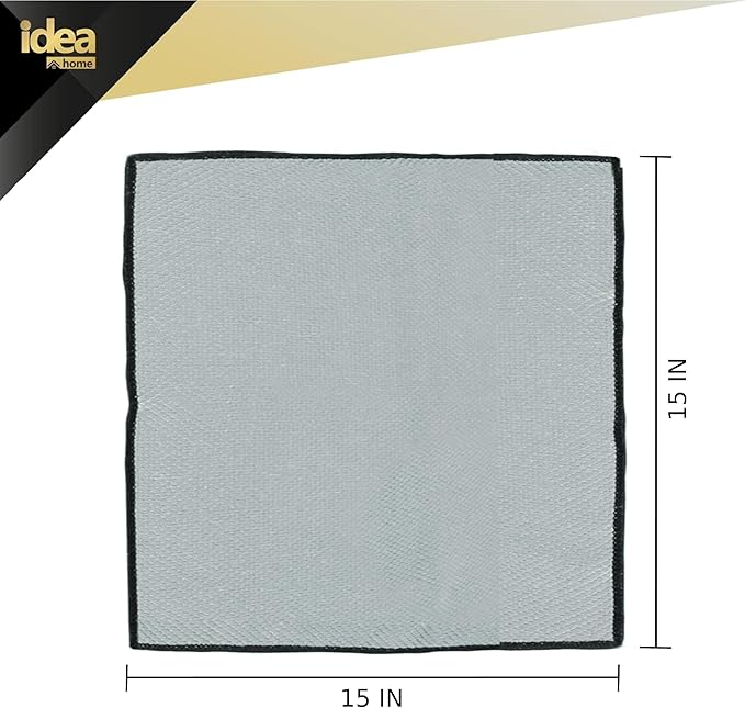 Idea Home Cleanser and Polish Powder 21 oz Multipurpose Cleaner, Rust Stain Remover Microfiber Cleaning Cloth 15x15in + Multi-Purpose Non-Scratch Microfiber Sponge