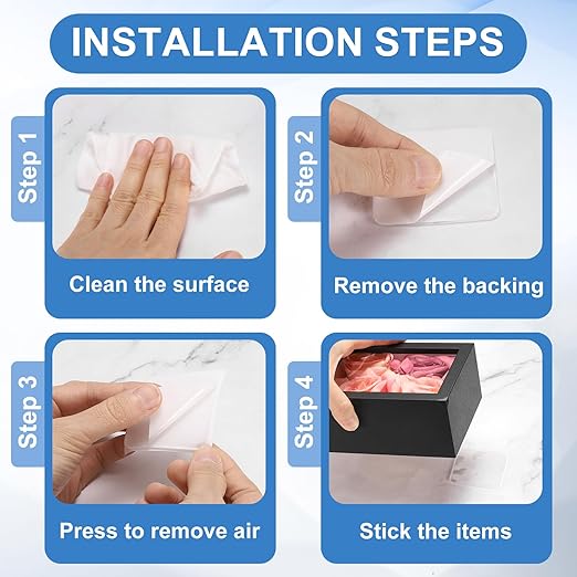 uxcell 10Pcs Double Sided Adhesive Pads, 4.72" x 1.18" Clear Removable Heavy Duty Mounting Tape Picture Hanging Sticky Adhesive Pad for Wall, Poster Picture, DIY Craft