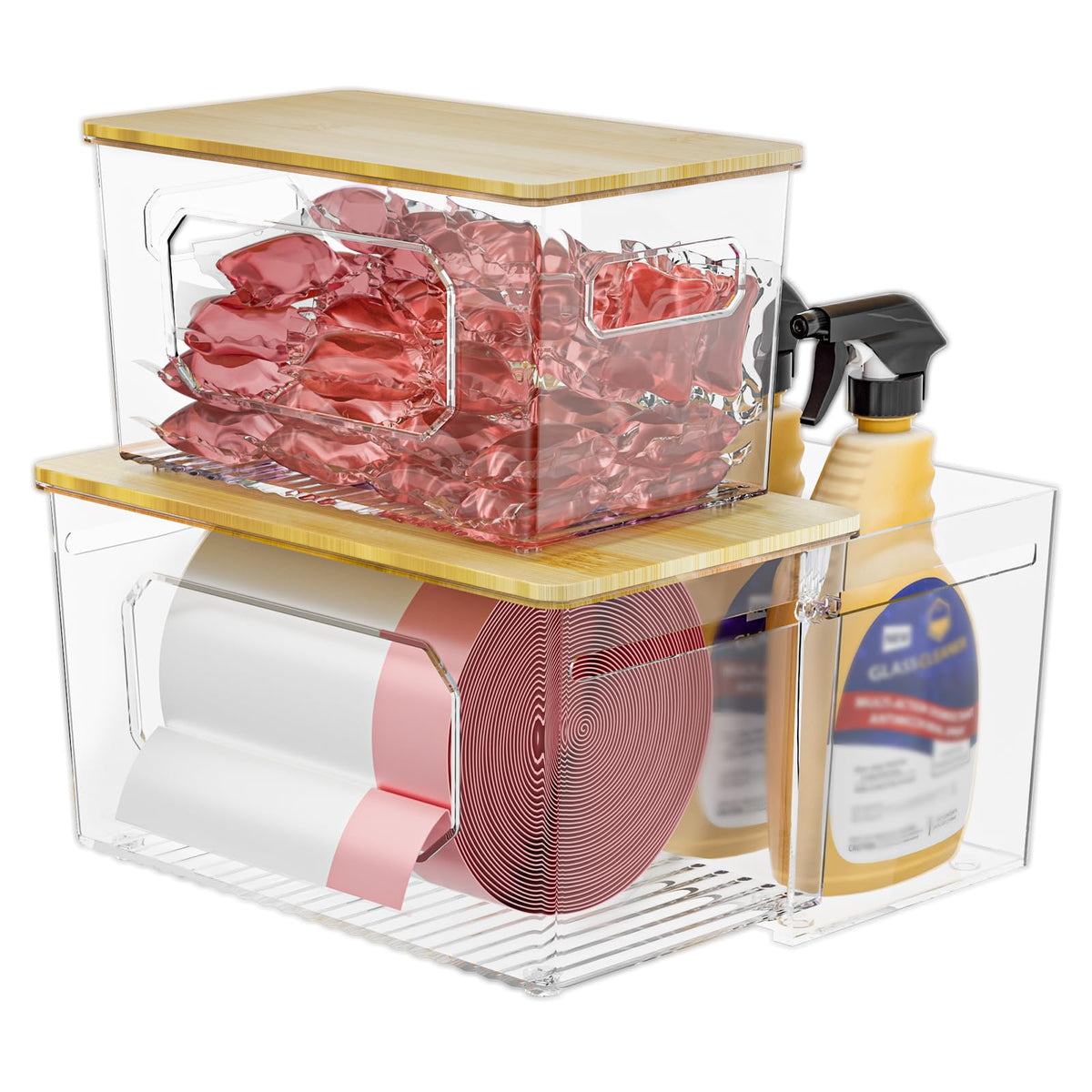 spospo Trash Bag Holder 3-in-1 Under Sink Organizer - Image 1