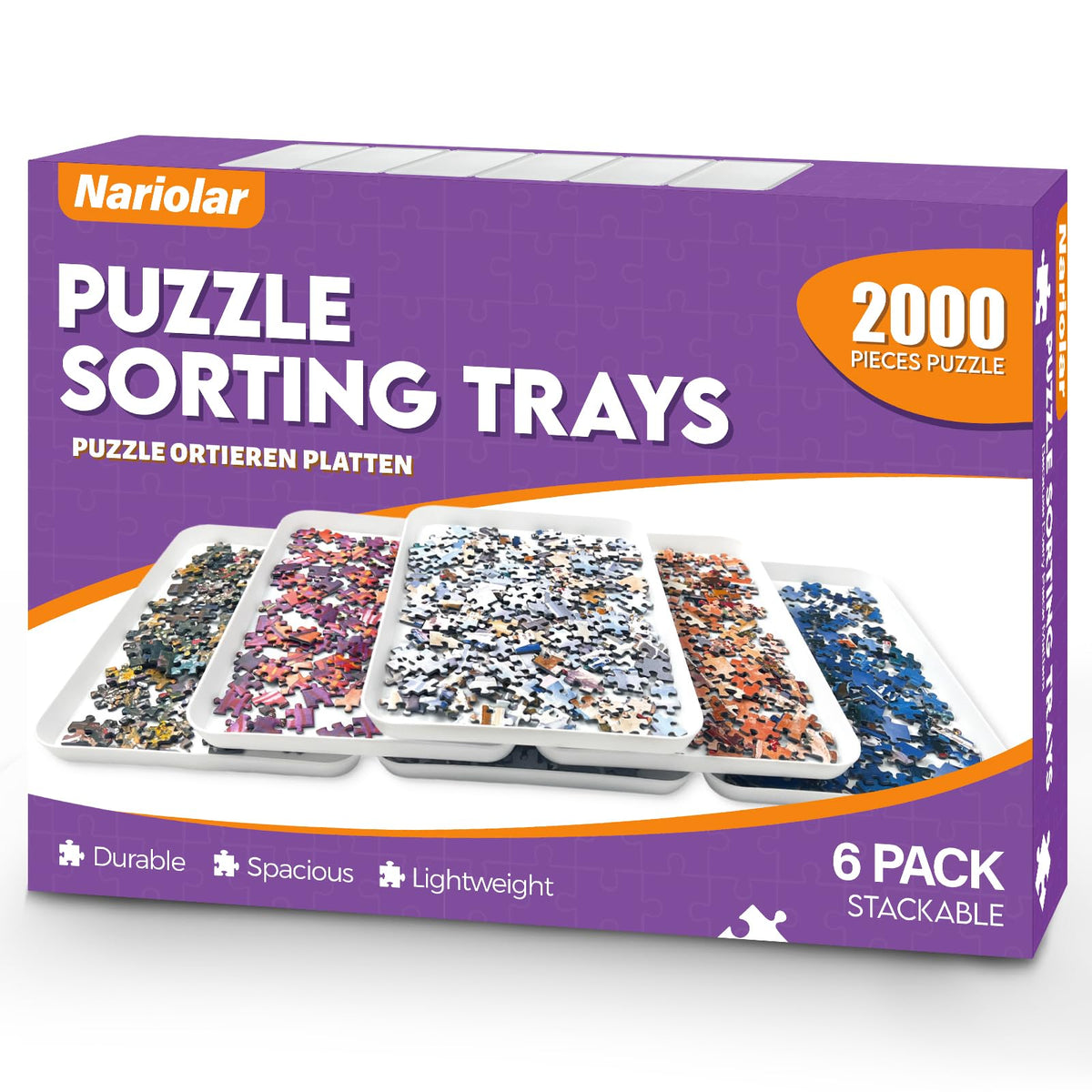 11.5 x 8.3 in Puzzle Sorting Trays Stackable - Image 1
