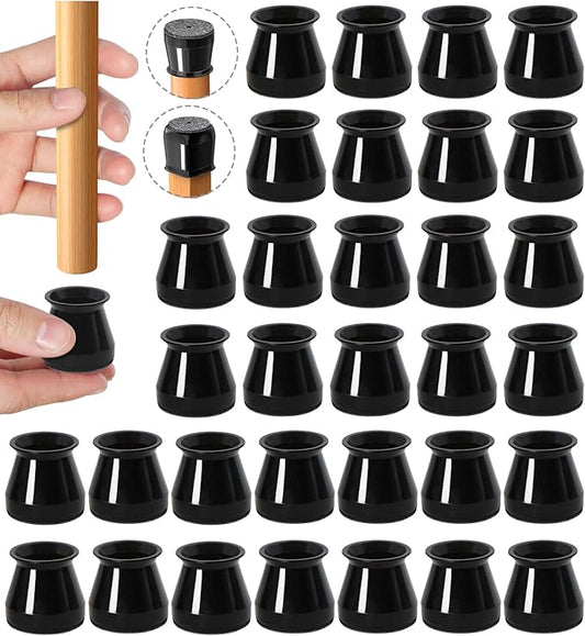 32 Pcs Chair Leg Floor Protectors - Silicone Felt Pads, Scratch-Proof & Noise-Free, Easy Smooth Moving, Small Size (Fits Round Chair Legs: 5/16" to 1-5/16" Diameter)