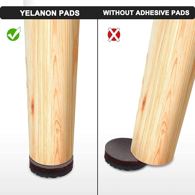 Yelanon Non Slip Furniture Pads -52 pcs(1+2+2)" Furniture Grippers Hardwood Floors, Non Skid Furniture Legs,Self Adhesive Rubber Furniture Feet,Anti Slide Furniture Protectors for Keep Couch Stoppers